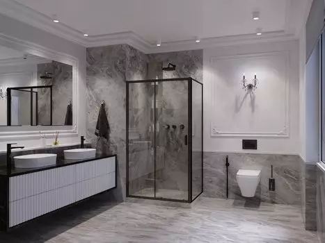 Душевой уголок Ambassador Forsa 100x80 17021216AB-80AB стекло прозрачное, профиль чёрный, без поддона