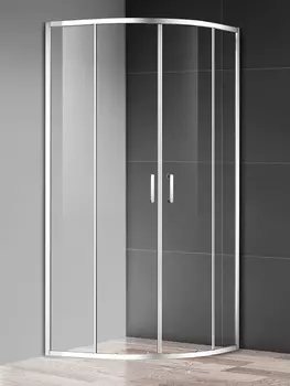 Душевой уголок AQUAme 80х80 AQM3801F-8 стекло прозрачное, профиль хром