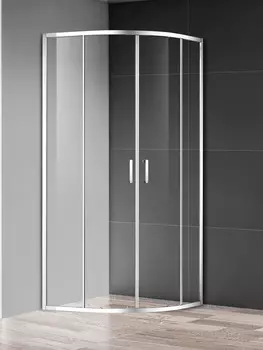 Душевой уголок AQUAme 90х90 AQM3801F-9 стекло прозрачное, профиль хром
