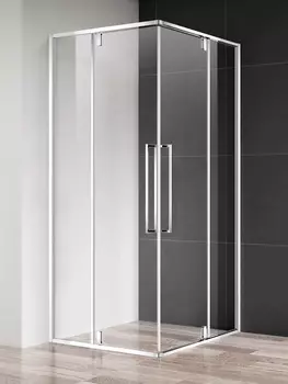 Душевой уголок AQUAme 90х90 AQM7102 стекло прозрачное, профиль хром