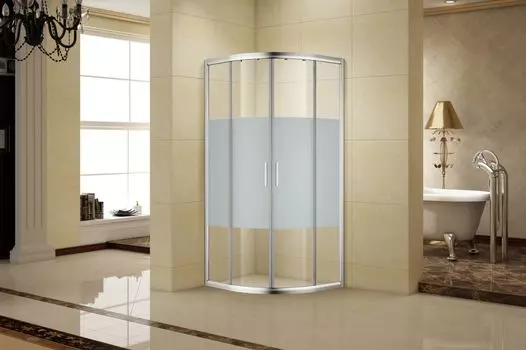 Душевой уголок Aquanet Practic 90x90 AE10-Q-90x90U-CP стекло прозрачное с матовым декором, профиль хром