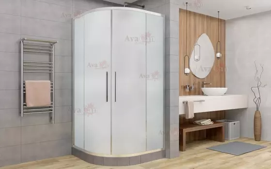 Душевой уголок AvaCan HC120MT 120x120 стекло матовое, профиль хром, без поддона
