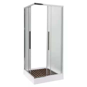 Душевой уголок AvaCan KC100 100x100 стекло прозрачное, профиль хром, без поддона