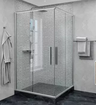 Душевой уголок AvaCan KС 80-90 90x90 стекло прозрачное, профиль хром