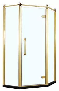 Душевой уголок Azario Ontario 100x100 AZ-NBB3231 1000 GOLD без поддона, стекло прозрачное, профиль золото