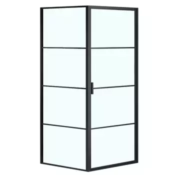 Душевой уголок Azario Richmond 80x80 AZ-NAG1221 800 BLACK без поддона, стекло прозрачное, профиль черный