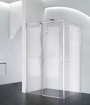 Душевой уголок BelBagno Acqua 130x80 ACQUA-AH-1-130/80-C-Cr стекло прозрачное, профиль хром, без поддона