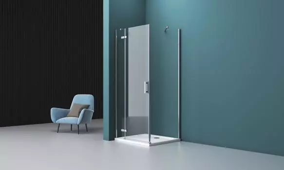 Душевой уголок BelBagno Kraft 80x80 KRAFT-A-12-80-C-Cr-R стекло прозрачное, профиль хром, без поддона