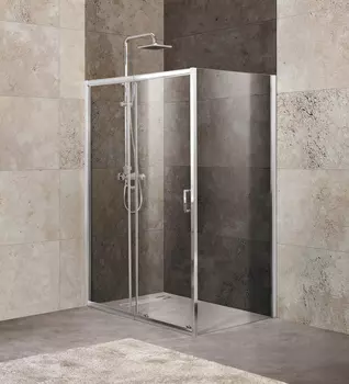 Душевой уголок BelBagno Unique 135x100 UNIQUE-AH-1-120/135-100-C-Cr стекло прозрачное, профиль хром, без поддона