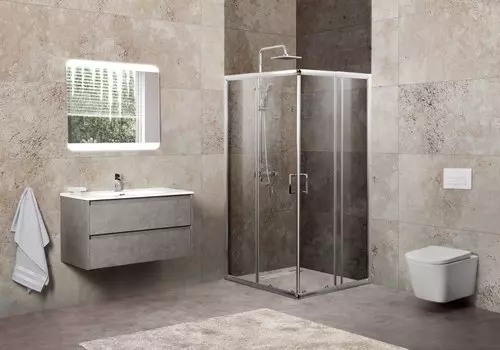 Душевой уголок BelBagno Unique 90x90 UNIQUE-A-2-75/90-C-Cr стекло прозрачное, профиль хром, без поддона