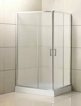 Душевой уголок BelBagno Uno 100x90 UNO-195-AH-2-100/90-P-Cr стекло матовое, профиль хром, без поддона