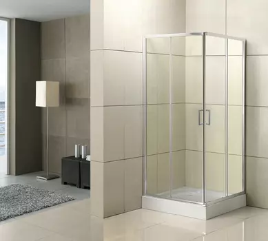 Душевой уголок BelBagno Uno 95x95 UNO-195-A-2-95-C-Cr стекло прозрачное, профиль хром, без поддона