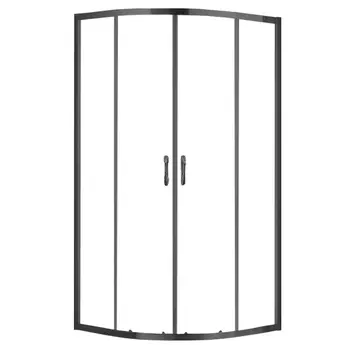 Душевой уголок без поддона 100x100 Azario Milton AZ-ND2142 1000 Black, профиль черный, без поддона