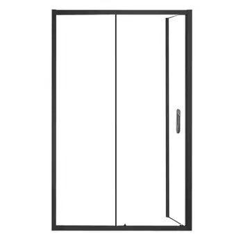 Душевой уголок без поддона 120x80 Azario Milton AZ-ND1131-L 1200 BLACK, профиль черный, прозрачное стекло