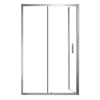 Душевой уголок без поддона 120x80 Azario Milton AZ-ND1131 L 1200, профиль серебро, прозрачное стекло