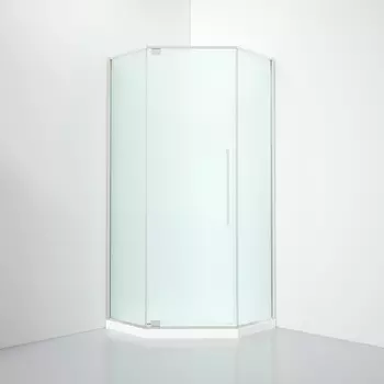 Душевой уголок Black&White 90x90 S815 CF-900x900 стекло матовое, профиль хром, без поддона
