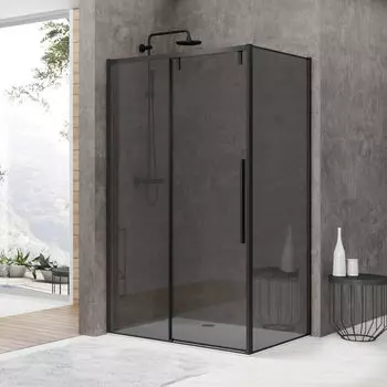 Душевой уголок Black&White Stellar Wind 90x120 S898-900 Black стекло тонированное, профиль черный матовый