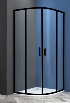 Душевой уголок CeramaLux 90x90 CL901B-90 стекло прозрачное, профиль черный матовый