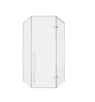 Душевой уголок Ceruttispa 98x98 C2AW без поддона, стекло прозрачное, профиль белый
