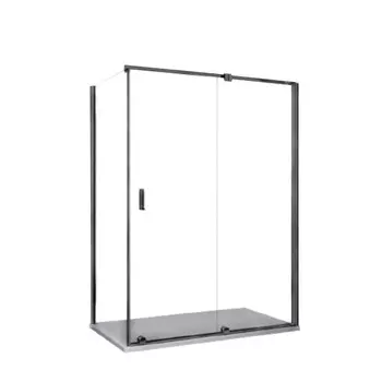 Душевой уголок Ceruttispa 120х90 PREMIATA B120-8 без поддона, стекло прозрачное, профиль черный