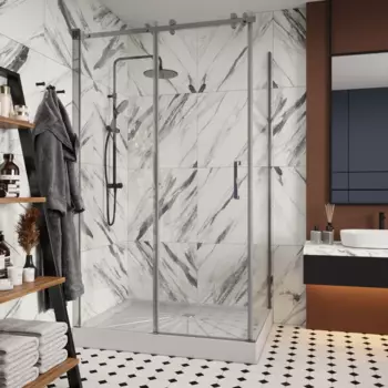 Душевой уголок Ceruttispa 90x120 CEZA'S120 без поддона, стекло прозрачное, профиль хром