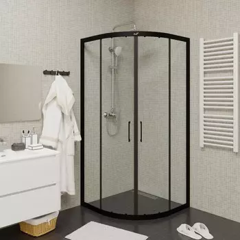 Душевой уголок Ceruttispa 98x98 VIiva 100B стекло прозрачное, профиль черный