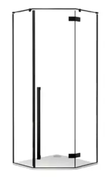 Душевой уголок Ceruttispa 98x98 C2A без поддона, стекло прозрачное, профиль черный
