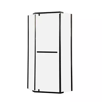 Душевой уголок Ceruttispa 87x87 Chika ZP91B стекло прозрачное, профиль черный