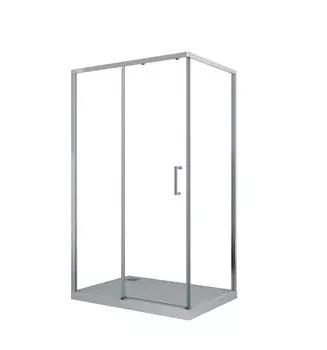 Душевой уголок Ceruttispa 79x109 Vito110L левый, стекло прозрачное, профиль хром