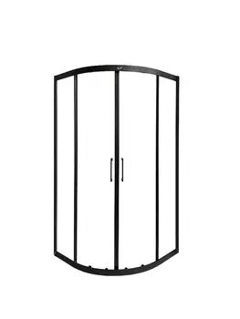 Душевой уголок Ceruttispa 88x88 Viva 90B стекло прозрачное, профиль черный