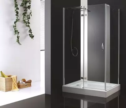 Душевой уголок Cezares Bergamo 100х80 Bergamo-AH-1-100/80-C-Cr-L без поддона, стекло прозрачное, профиль хром