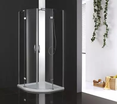 Душевой уголок Cezares Bergamo 90х90 Bergamo-R-2-90-Arco-C-Cr-IV без поддона, стекло прозрачное, профиль хром