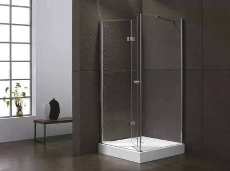 Душевой уголок Cezares Elena 90х80 Elena-ASH-1-90/80-C-Cr без поддона, стекло прозрачное, профиль хром
