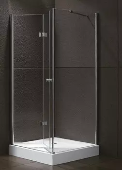 Душевой уголок Cezares Elena 100х90 Elena-ASH-2-100/90-C-Cr без поддона, стекло прозрачное, профиль хром