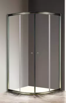 Душевой уголок Cezares Giubileo 80х80 GIUBILEO-R-2-80-SCORREVOLE без поддона, стекло прозрачное, профиль бронза