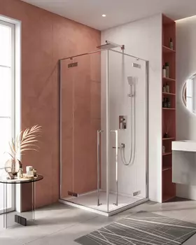 Душевой уголок Cezares Liner 90x90 LINER-A-2-90-C-Cr стекло прозрачное, профиль хром