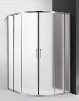 Душевой уголок Cezares Molveno 100х100 MOLVENO-R-22-80+20-P-Cr стекло рифленое, профиль хром