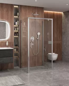 Душевой уголок Cezares Molveno 100x90 MOLVENO-BA2-100/90-C-Cr-IV стекло прозрачное, профиль хром