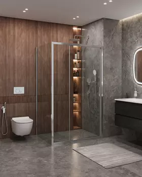 Душевой уголок Cezares MOLVENO 120x90 MOLVENO-AHF-31-120/90-C-CR-IV стекло прозрачное, профиль хром