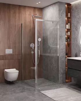 Душевой уголок Cezares Molveno 80х100 MOLVENO-AH-1-80/100-C-Cr-IV стекло прозрачное, профиль хром