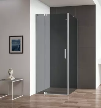 Душевой уголок Cezares Slider 90х90 SLIDER-AH-1-90-90/100-GRIGIO-Cr без поддона, стекло тонированное, профиль хром