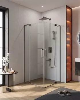 Душевой уголок Cezares SLIDER 90x90 SLIDER-A-2-90/100-C-GM стекло прозрачное, профиль оружейная сталь