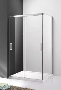 Душевой уголок Cezares Tandem 120х100 TANDEM-SOFT-AH-2-120/100-C-Cr-IV без поддона, стекло прозрачное, профиль хром