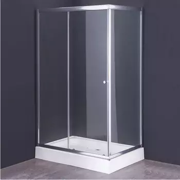 Душевой уголок Comforty 120x80 33 стекло прозрачное, профиль хром, поддон в комплекте