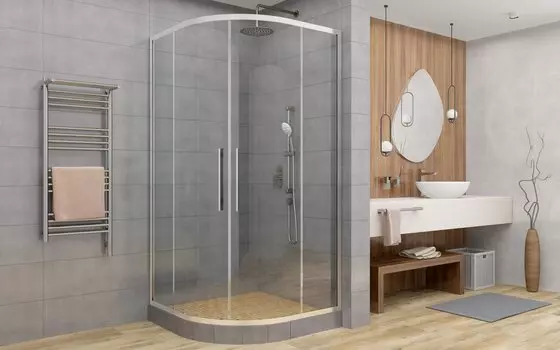 Душевой уголок DTO HC 120 Chrome 120x120 HC120 стекло прозрачное, профиль хром, без поддона