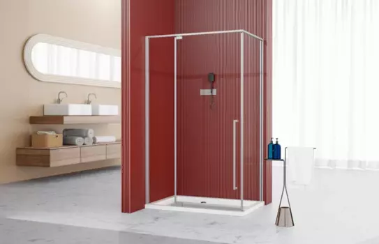 Душевой уголок Esbano 120x80 ESA-128PS-C стекло прозрачное, профиль хром, без поддона