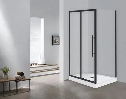 Душевой уголок Esbano Flex 100x80 ESF-108PS-B стекло прозрачное, профиль черный