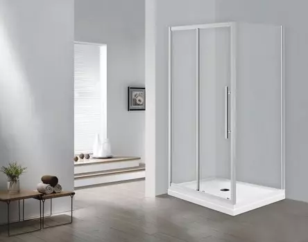 Душевой уголок Esbano Flex 110x90 ESF-119PS-C стекло прозрачное, профиль хром