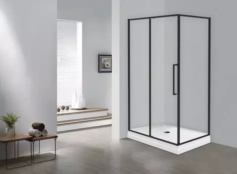 Душевой уголок Esbano Surf 100x80 ESS-108PS-B стекло прозрачное, профиль черный