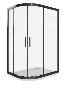 Душевой уголок Good Door Cofe 120х80 R-120-C-B без поддона, стекло прозрачное, профиль черный